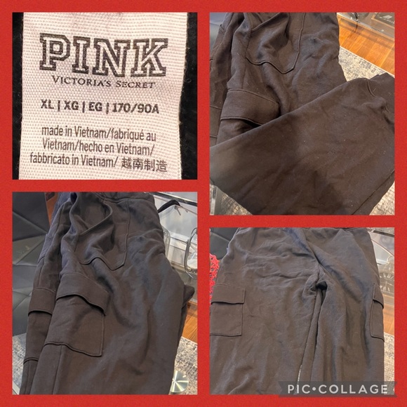 PINK Victoria's Secret Pants - Pink Victoria’s Secret Black Campus Joggers